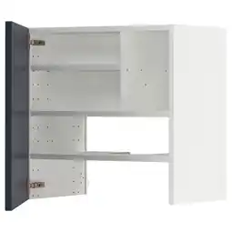 IKEA Metod blauwe keukenkast, modern, rechthoekig, 3 planken, open deuren aanbieding