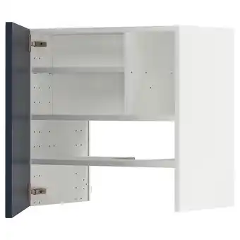 IKEA Metod blauwe keukenkast, modern, rechthoekig, 3 planken, open deuren aanbieding