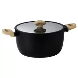 IKEA Zwarte braadpan met houten handvatten & glazen deksel, antiaanbaklaag aanbieding