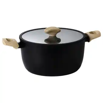IKEA Zwarte braadpan met houten handvatten & glazen deksel, antiaanbaklaag aanbieding