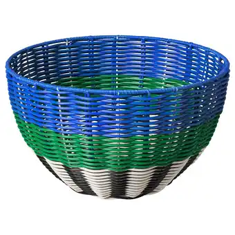 IKEA DjurtrÄnare mand, blauwgroen, geweven plastic, rond, veelkleurig ontwerp aanbieding