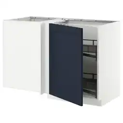 IKEA Wit keukenblok met blauwe deur, open lade modern design aanbieding