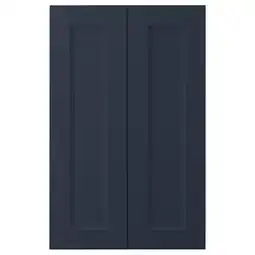 IKEA Axstad blauwe keukenkastdeuren, gladde folieafwerking, rechthoekig inzetpaneel aanbieding