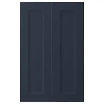 IKEA Axstad blauwe keukenkastdeuren, gladde folieafwerking, rechthoekig inzetpaneel aanbieding