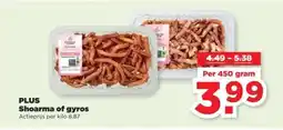 PLUS PLUS Shoarma of gyros aanbieding