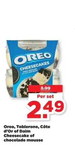 PLUS Oreo, Toblerone, Côte d'Or of Daim Cheesecake of chocolade mousse aanbieding