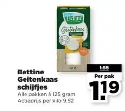 PLUS Bettine Geitenkaas schijfjes aanbieding