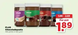 PLUS PLUS Chocoladepasta aanbieding