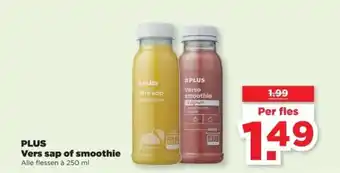 PLUS PLUS Vers sap of smoothie aanbieding