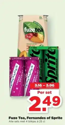 PLUS Fuze Tea, Fernandes of Sprite aanbieding