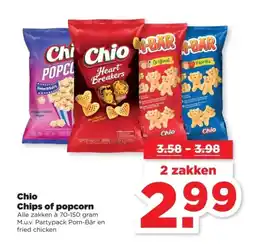 PLUS Chio Chips of popcorn aanbieding