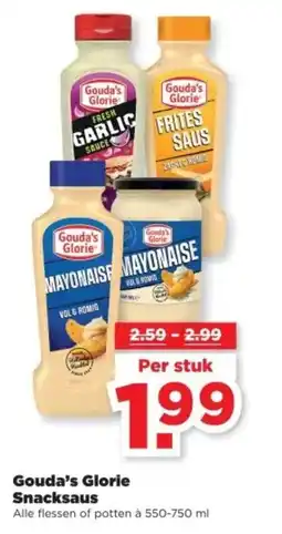 PLUS Gouda's Glorie Snacksaus aanbieding
