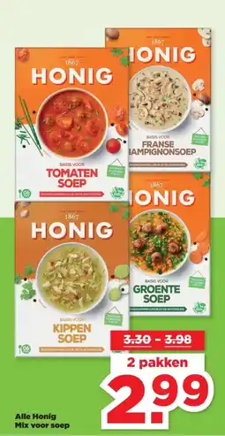 PLUS Alle Honig Mix voor soep aanbieding