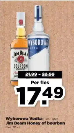 PLUS Wyborowa Vodka, Jim Beam Honey of bourbon aanbieding