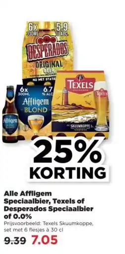 PLUS Alle Affligem Speciaalbier, Texels of Desperados Speciaalbier of 0.0% aanbieding
