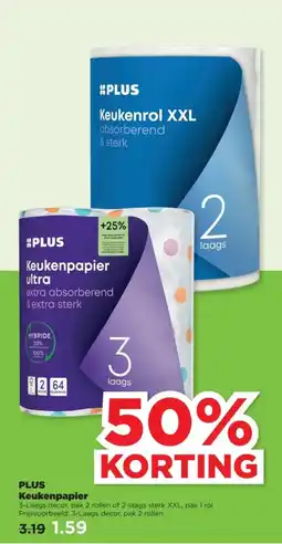 PLUS PLUS Keukenpapier aanbieding