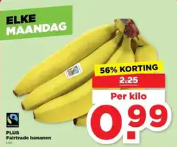 PLUS PLUS Fairtrade bananen aanbieding