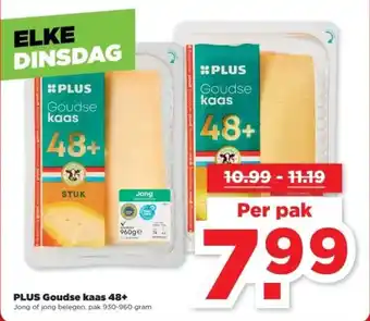 PLUS PLUS Goudse kaas 48+ aanbieding