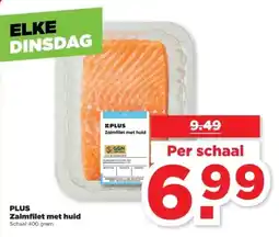 PLUS PLUS Zalmfilet met huid aanbieding