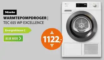 Expert Miele Warmtepompdroger TEC 655 WP EXCELLENCE aanbieding