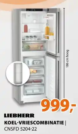 Expert LIEBHERR koel vriescombinatie aanbieding