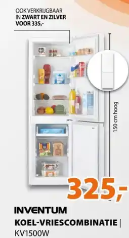 Expert INVENTUM Koel vriescombinatie KV1500W aanbieding