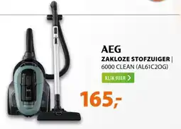 Expert AEG zakloze stofzuiger 6000 clean(AL61C20G) aanbieding