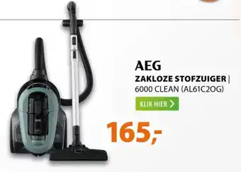 Expert AEG zakloze stofzuiger 6000 clean(AL61C20G) aanbieding