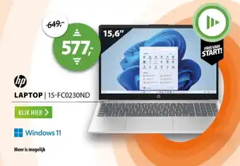 Expert HP LAPTOP 15-FC0230ND aanbieding