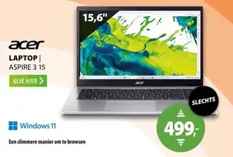 Expert acer LAPTOP ASPIRE 3 15 aanbieding