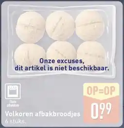 ALDI Volkoren afbakbroodjes aanbieding