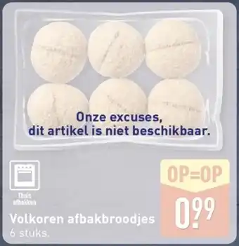 ALDI Volkoren afbakbroodjes aanbieding