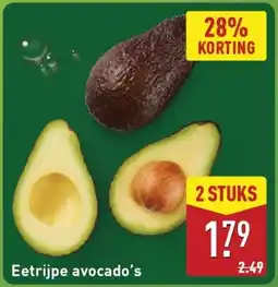 ALDI Eetrijpe avocado's aanbieding