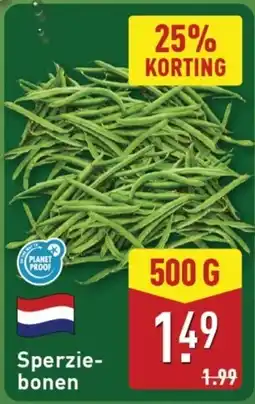 ALDI Sperziebonen aanbieding