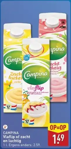 ALDI Campina Vlaflip of zacht en luchtig aanbieding