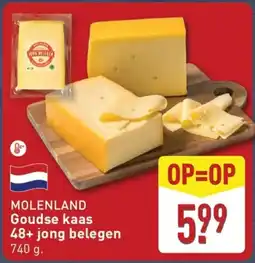 ALDI MOLENLAND Goudse kaas 48+ jong belegen aanbieding