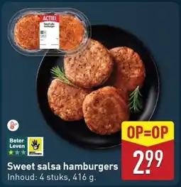 ALDI Sweet salsa hamburgers aanbieding