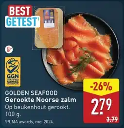 ALDI GOLDEN SEAFOOD Gerookte Noorse zalm aanbieding