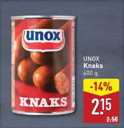 ALDI UNOX Knaks aanbieding