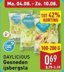 ALDI DAYLICIOUS Gesneden ijsbergsla aanbieding