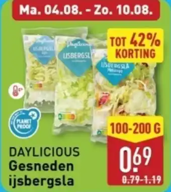 ALDI DAYLICIOUS Gesneden ijsbergsla aanbieding