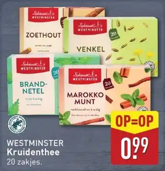 ALDI Westminster kruidenthee aanbieding