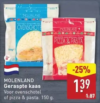 ALDI MOLENLAND Geraspte kaas aanbieding