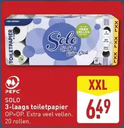 ALDI Solo 3-laags toiletpapier aanbieding