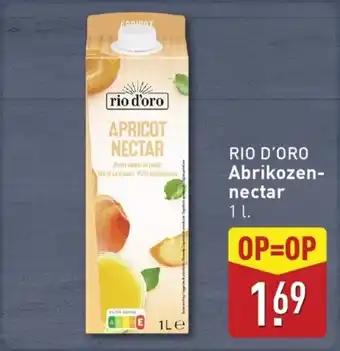 ALDI Rio d'oro Abrikozennectar aanbieding