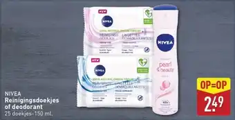 ALDI NIVEA Reinigingsdoekjes of deodorant aanbieding