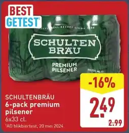 ALDI Schultenbräu 6-pack premium pilsener aanbieding