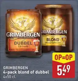 ALDI Grimbergen 4-pack blond of dubbel aanbieding