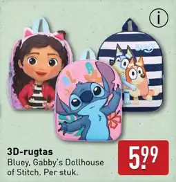 ALDI 3D-rugtas aanbieding