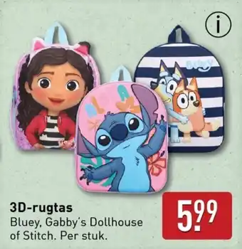 ALDI 3D-rugtas aanbieding